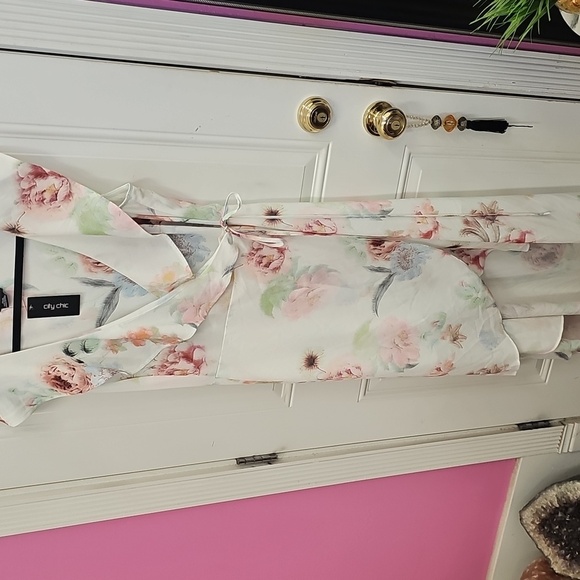 Floral, Wrap Dress, Wedding, Bridal, Flower, Casual, Maxi, Party, Garden, Cute - Picture 3 of 8